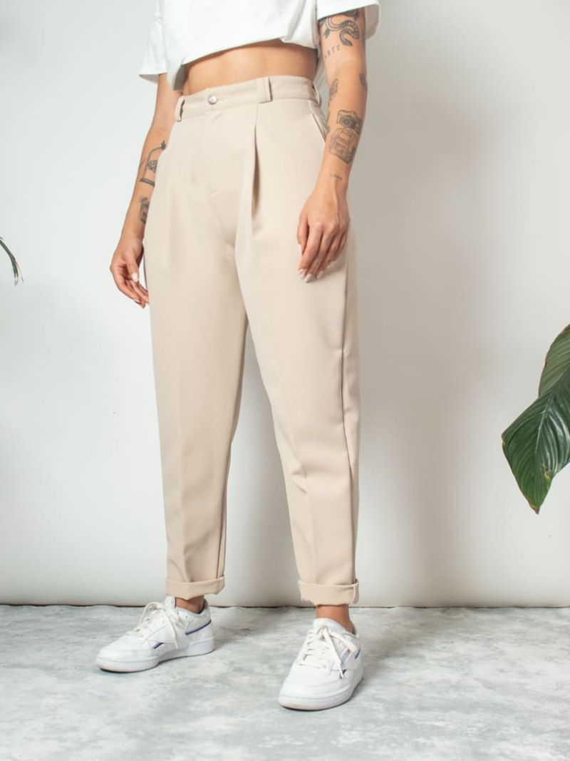 pant clasico beige