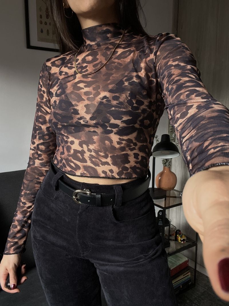 Croptop malla jaguar