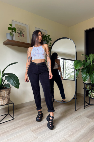 Baggy corduroy negro