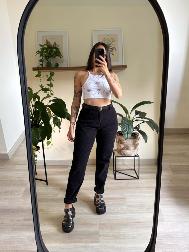 Baggy negro corduroy