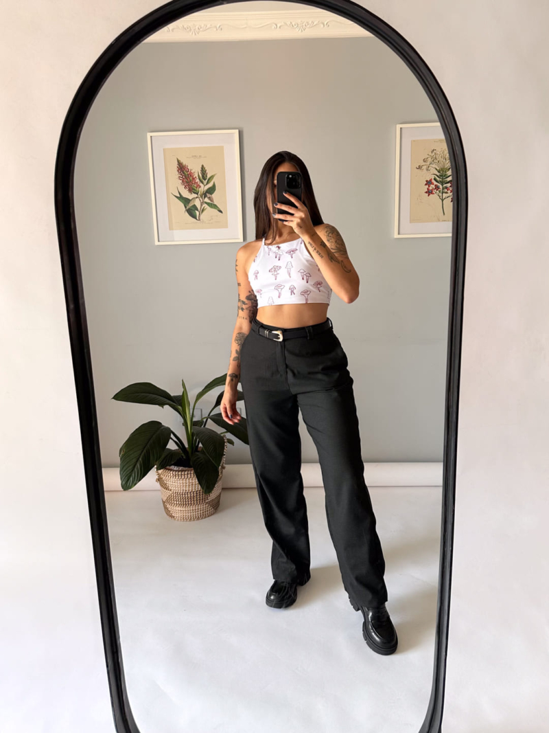 Pant negro bota ancha