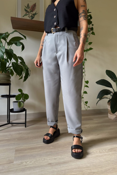 Pant vintage gris claro