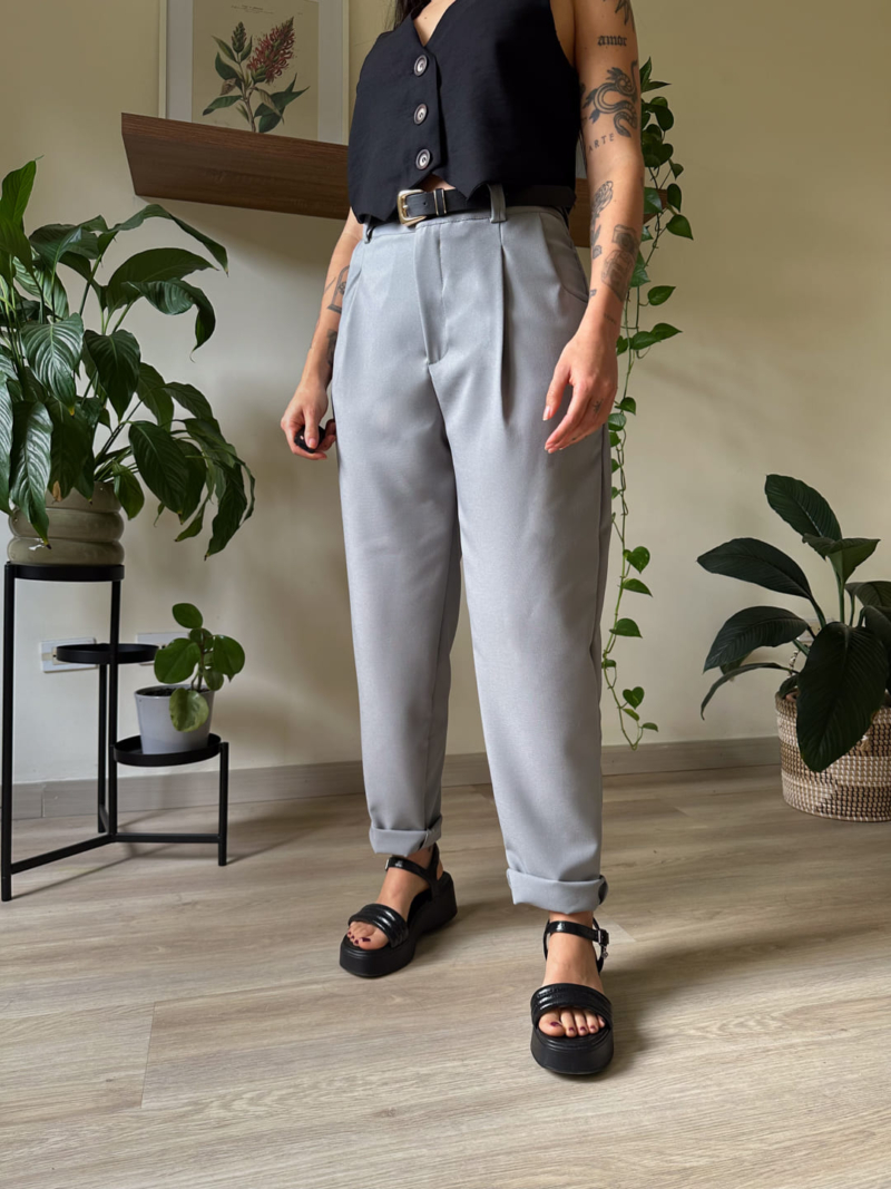 Pant vintage gris claro