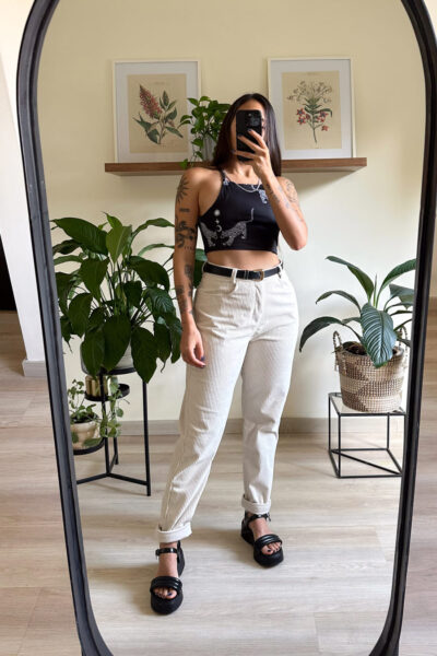 Baggy corduroy beige