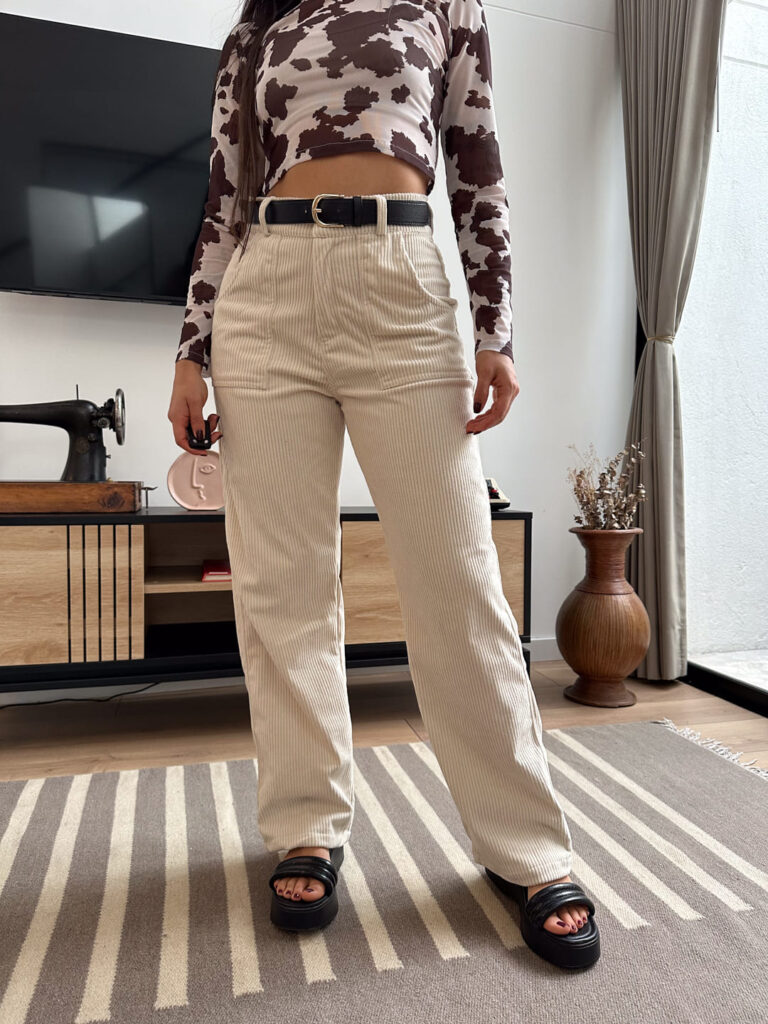 Selena Beige cordoroy
