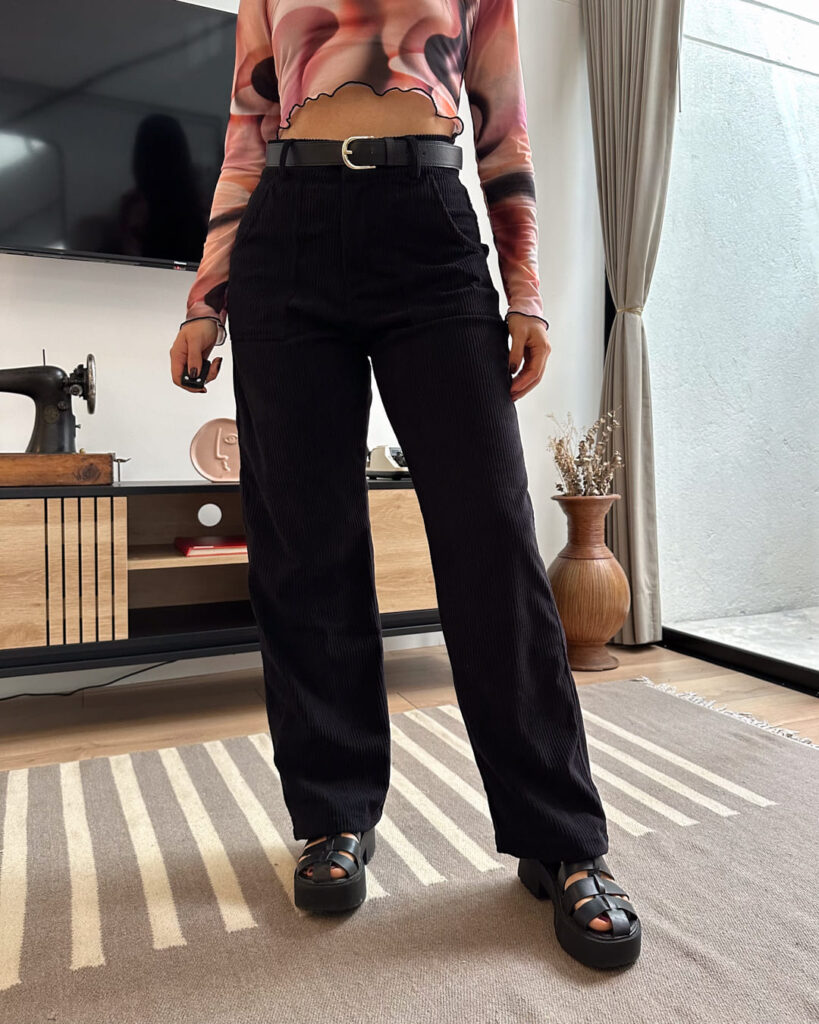 Selena corduroy negro
