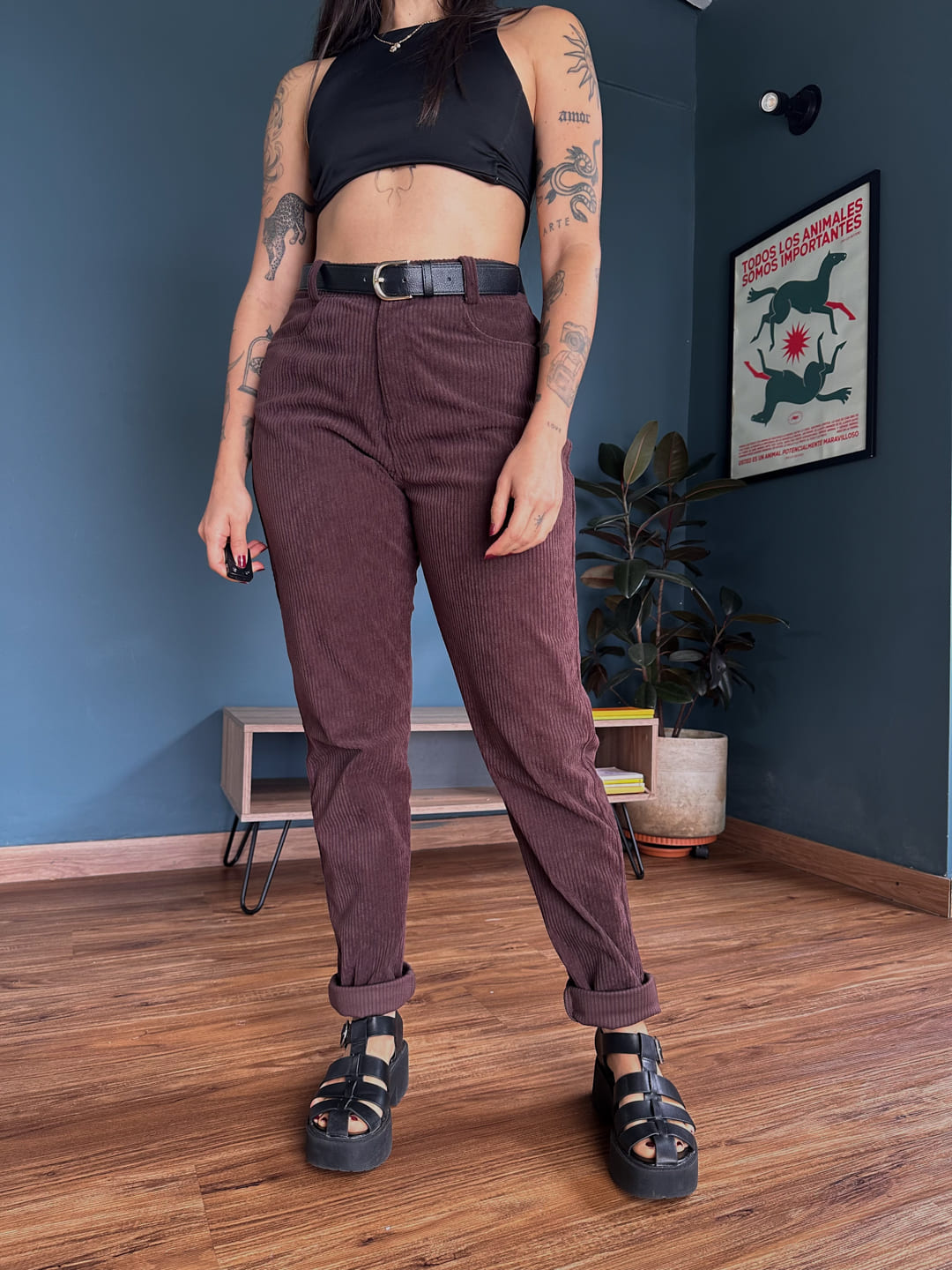 Baggy corduroy chocolate