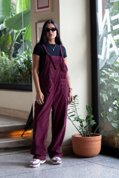 Overall vino corduroy