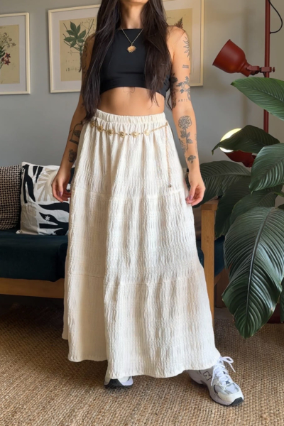Falda blanca gitana