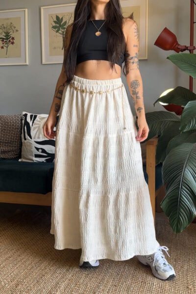 Falda blanca gitana