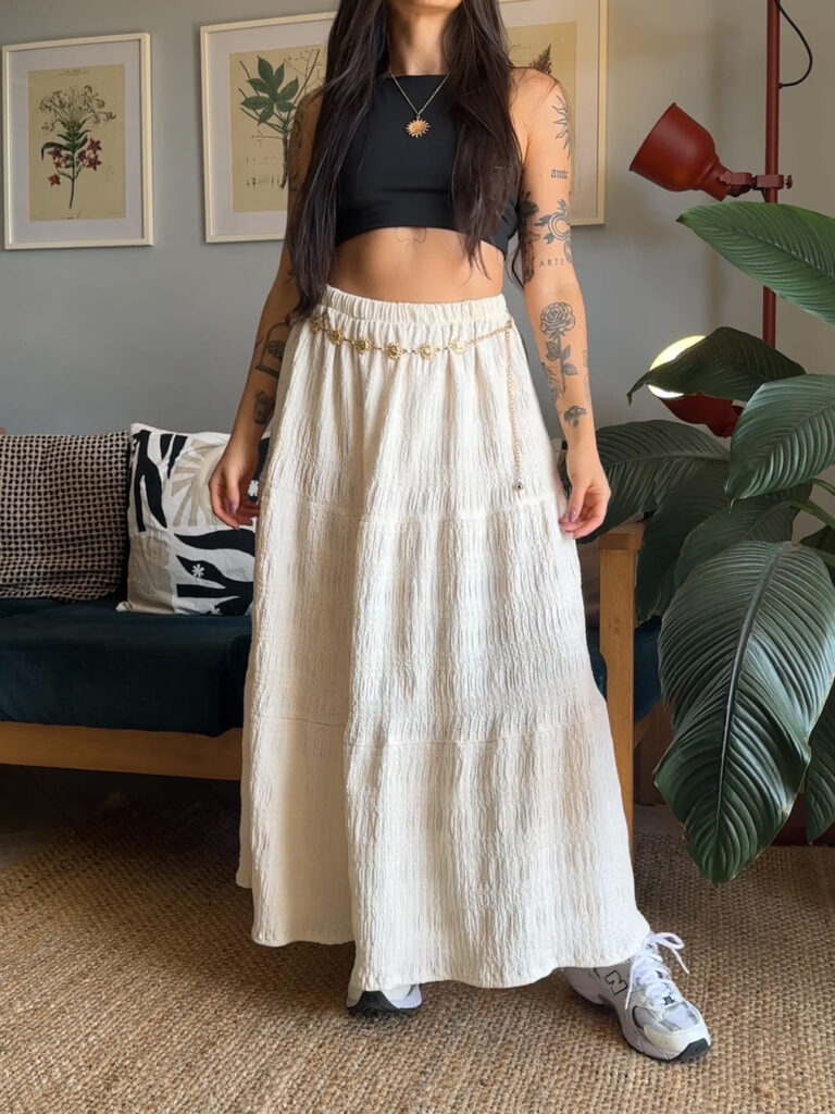 Falda blanca gitana