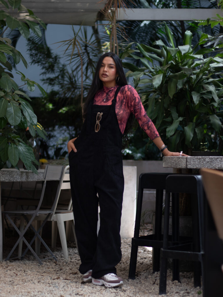 Overall corduroy negro