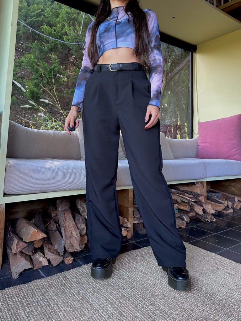 Pantalón clásico bota ancha negro